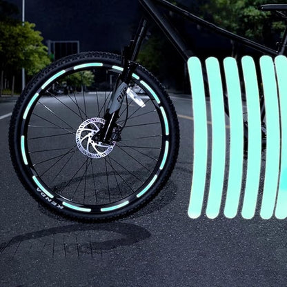 🔥Hot Selling 50%🔥 40 Pcs 2.76'' Universal Reflective Wheel Rim Stripe Decal Sticker for Motorcycle, Car, Cycling, Bike, Night Safety Decoration