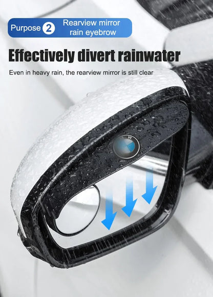 🔥Hot Selling 50%🔥 Car Rear View Mirror Small Round Mirror Rain Eyebrow